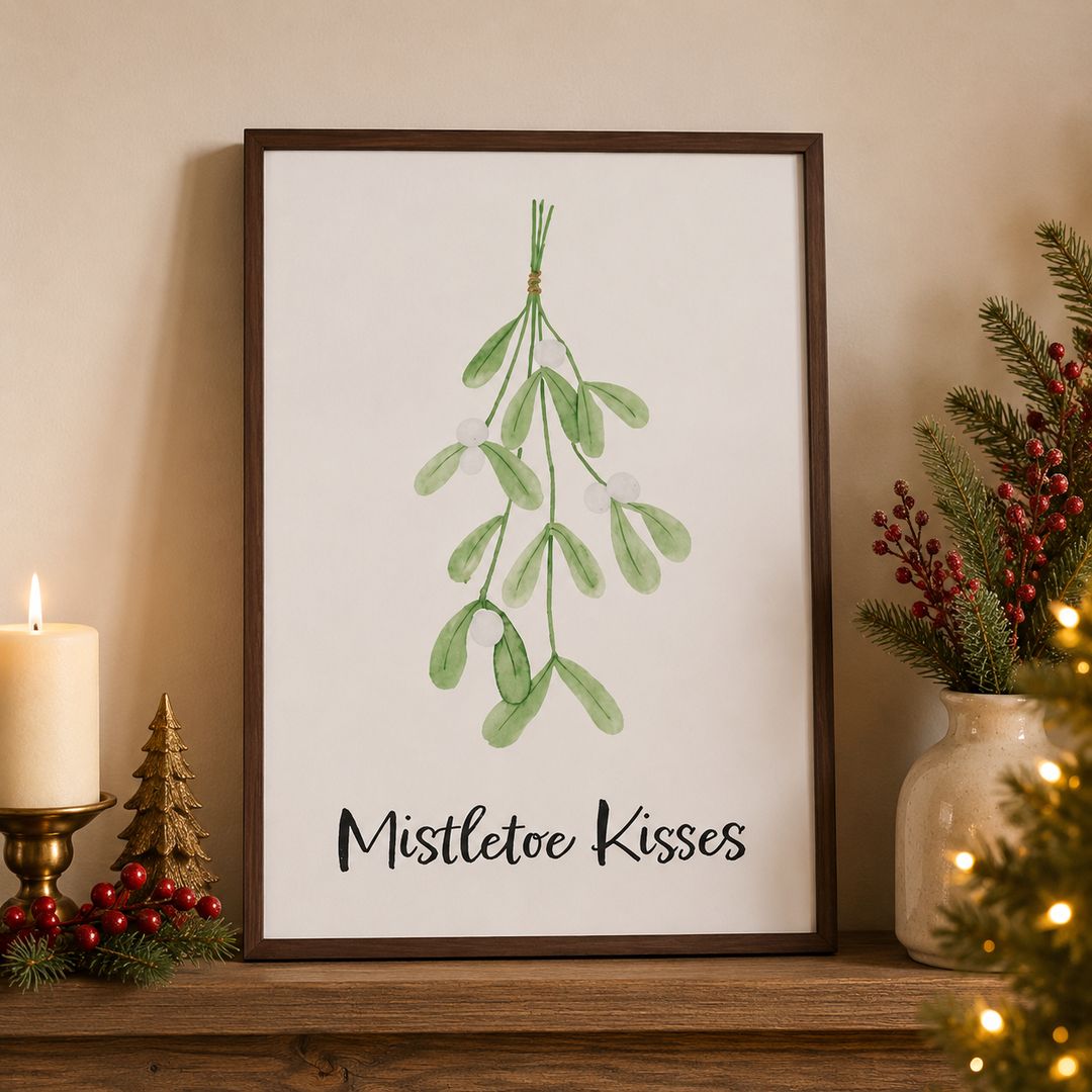 Quadro in metallo Vischio Kisses