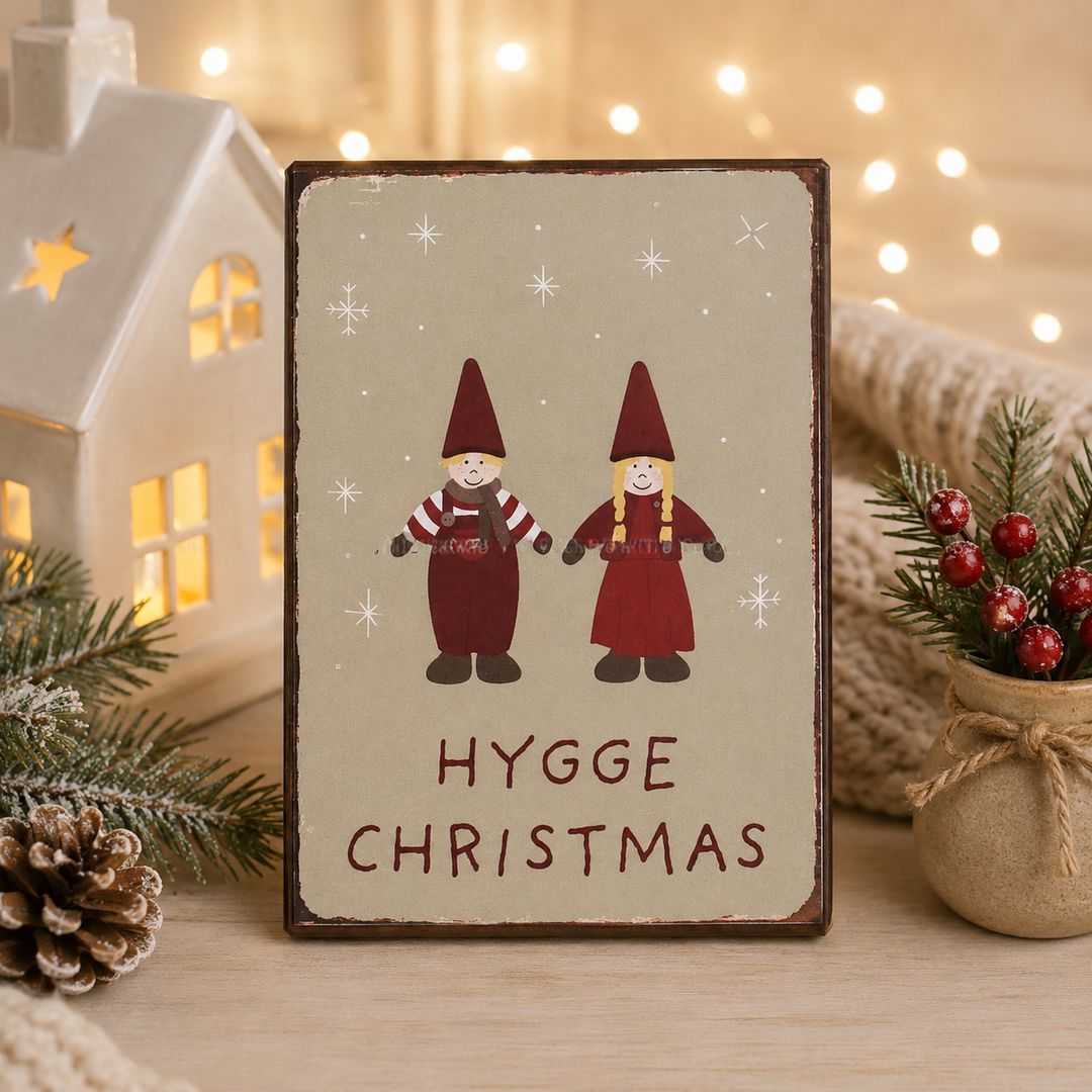Quadro in metallo Hygge Christmas
