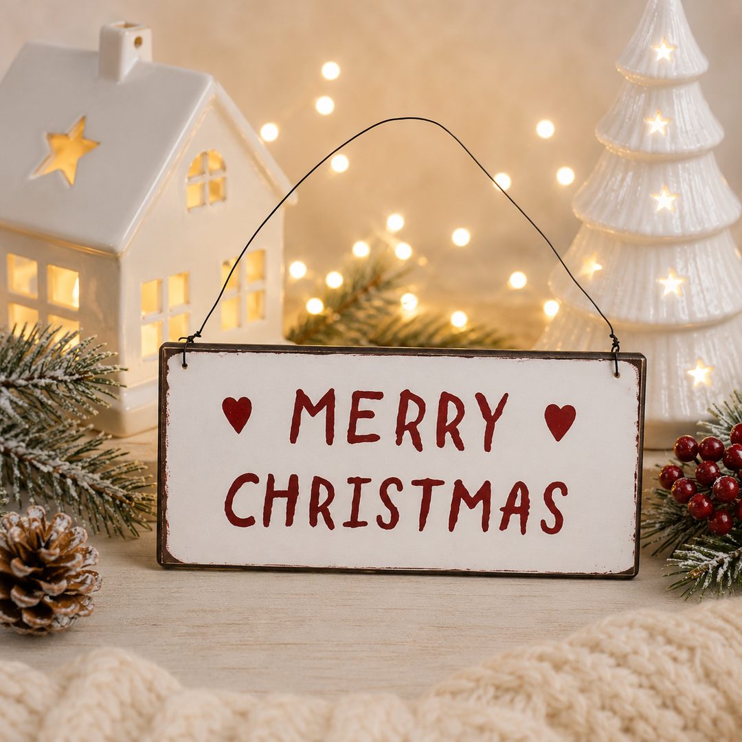 Quadro in metallo Merry Christmas