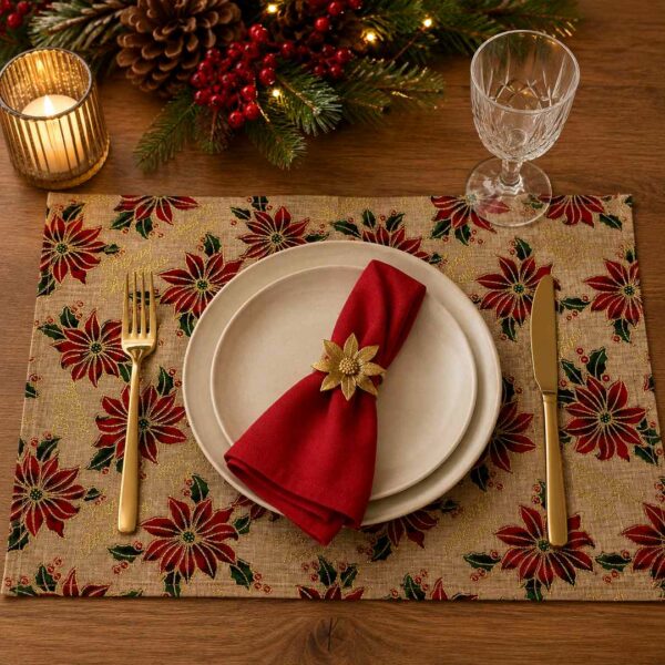 Quattro tovagliette Stella di Natale