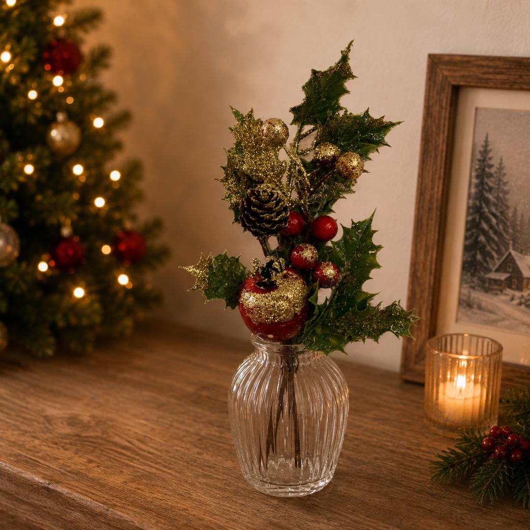 Quattro tralci natalizi melograno piccolo