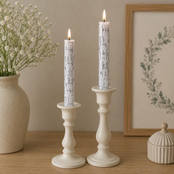 Scatola 4 candele Coniglietti