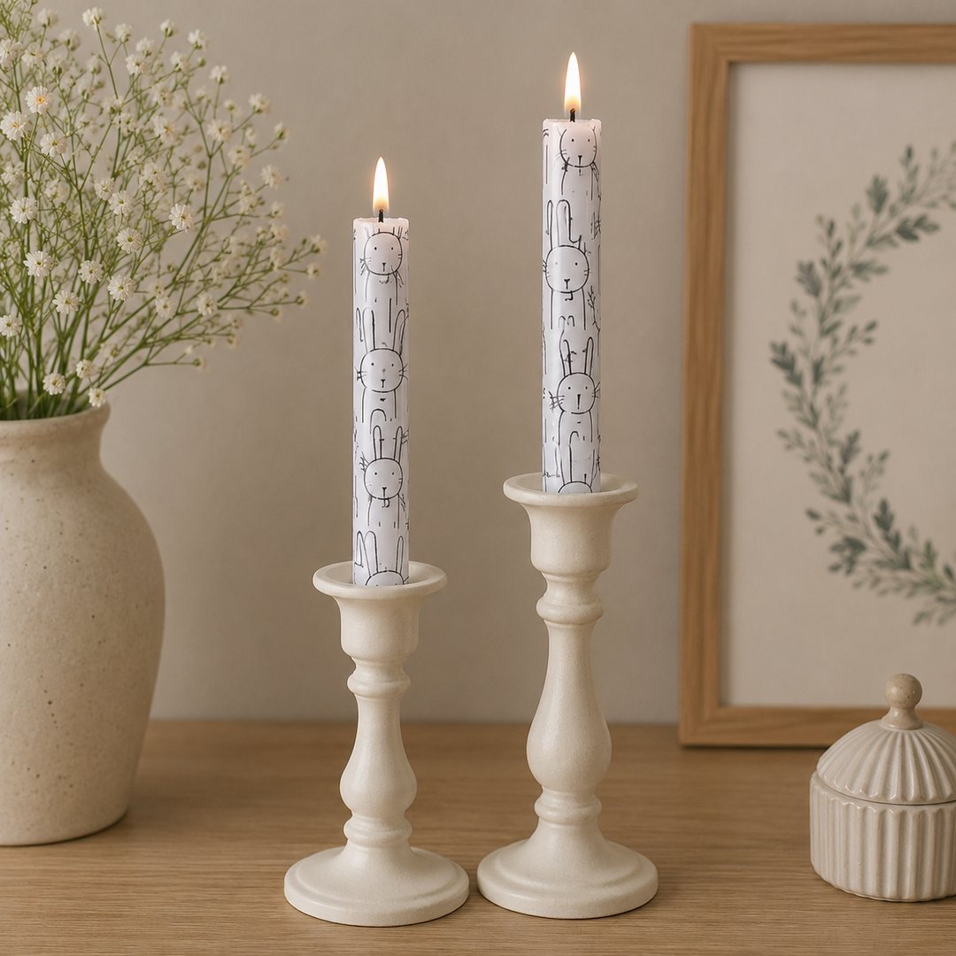 Scatola 4 candele Coniglietti