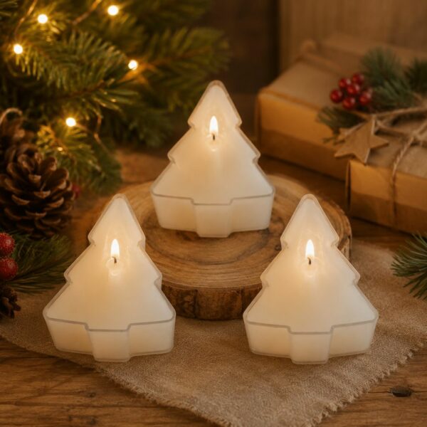 Set di tre candeline Abete bianche