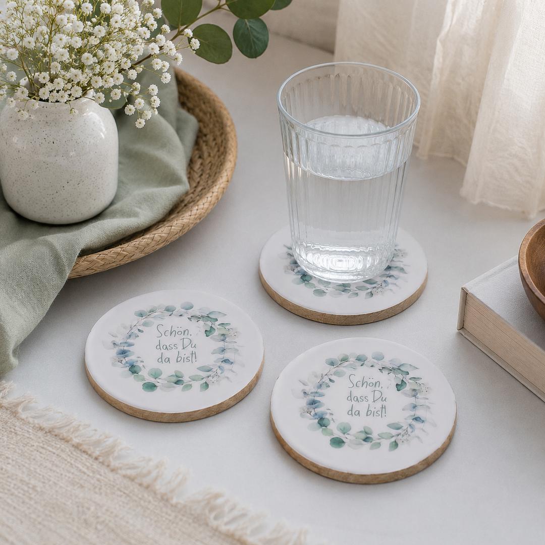Set 4 Sottobicchieri Verdi
