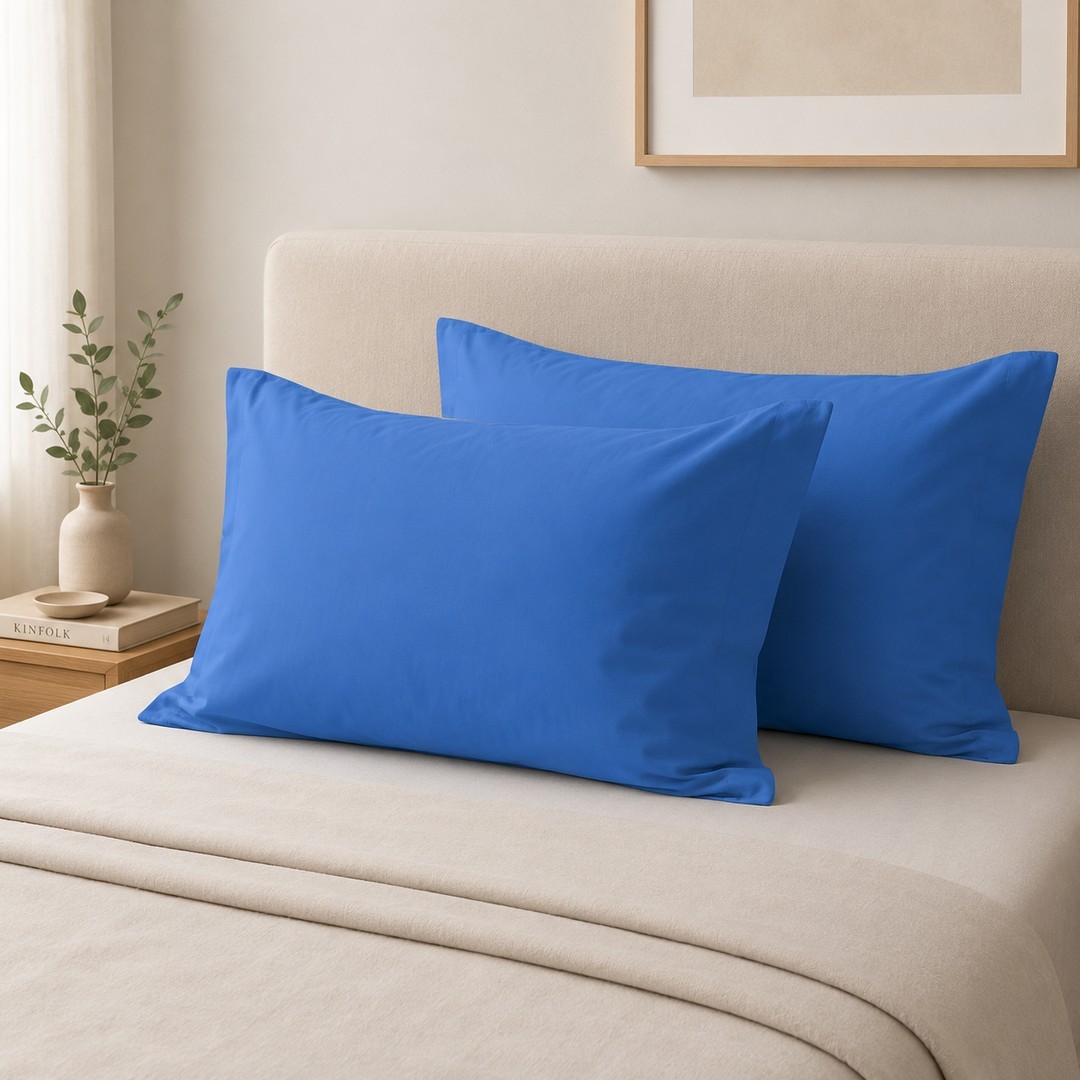 Set due copriguanciali bluette