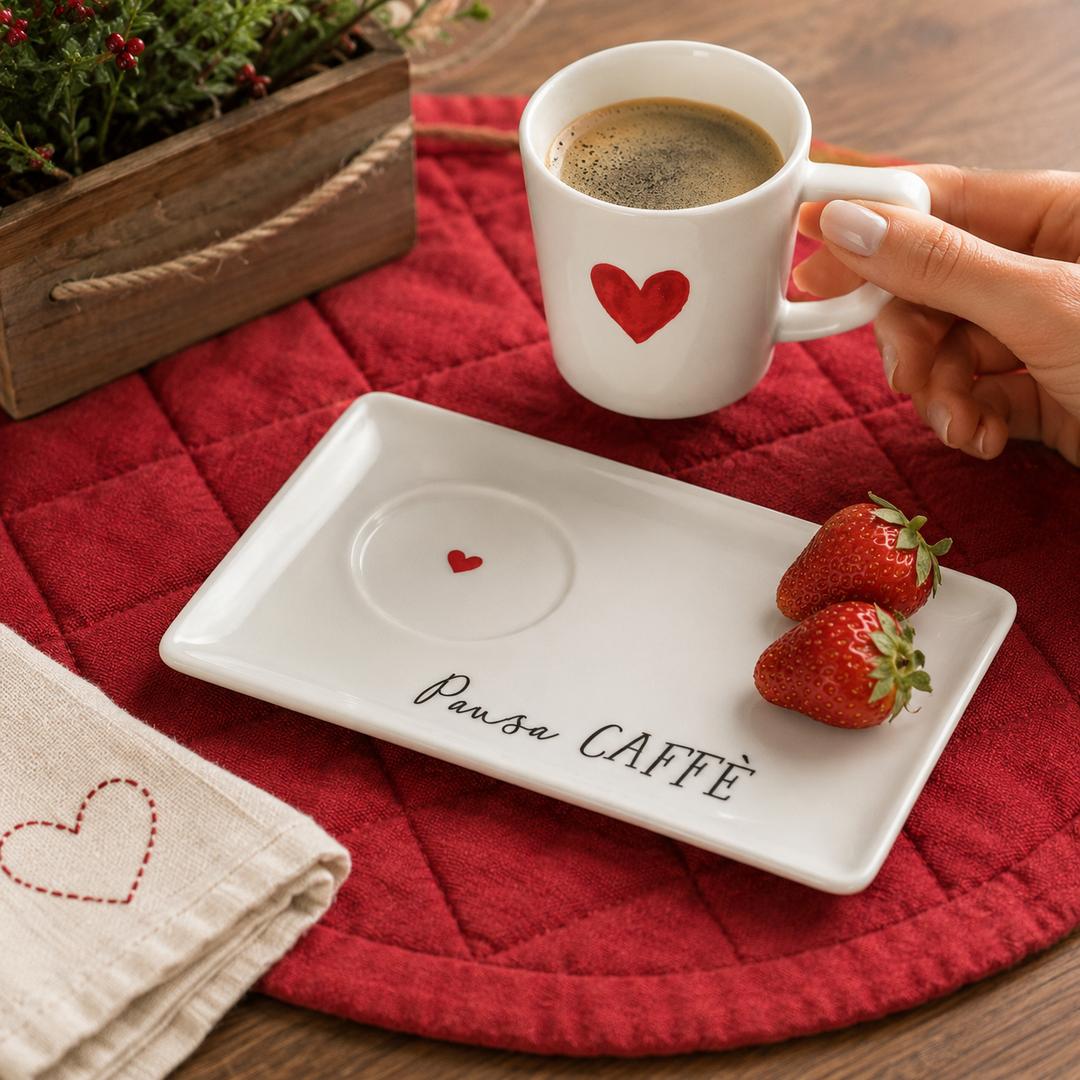 Due piattini per tazzina Pausa Caffè