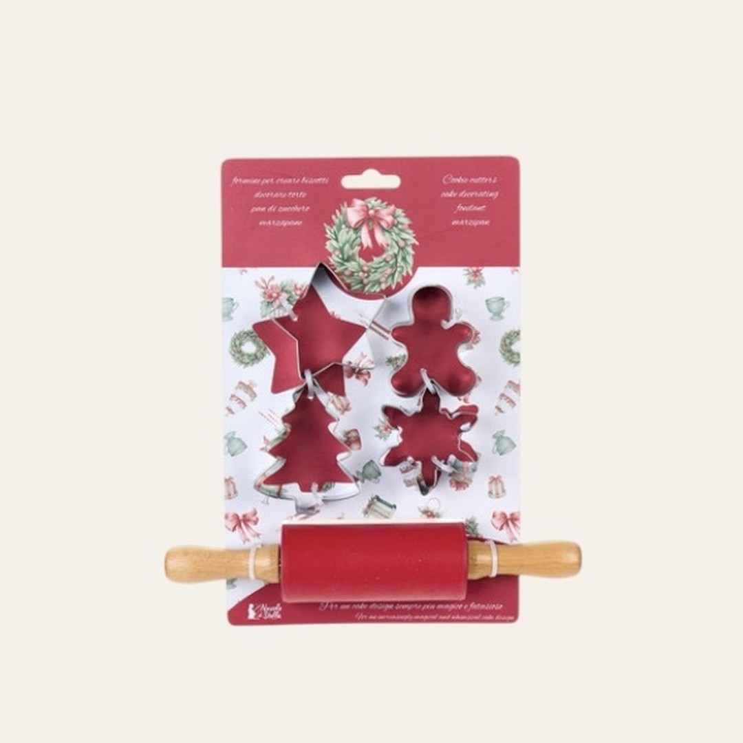 Set mattarello e stampi per biscotti Storia di Natale - immagine 2