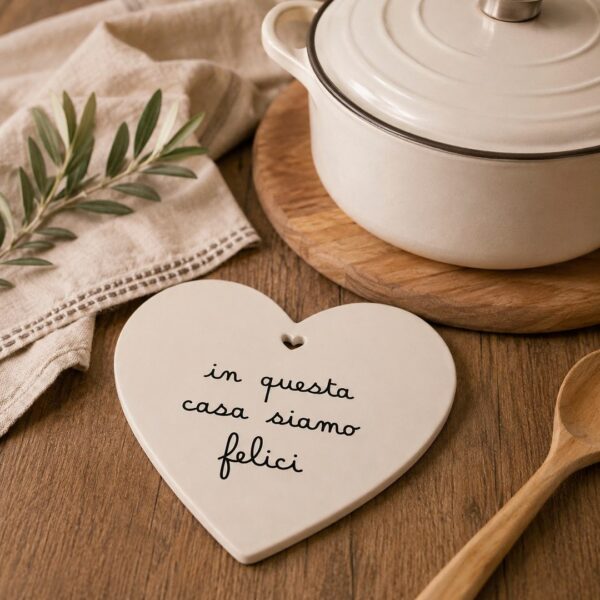 Sottopentola cuore In questa casa...