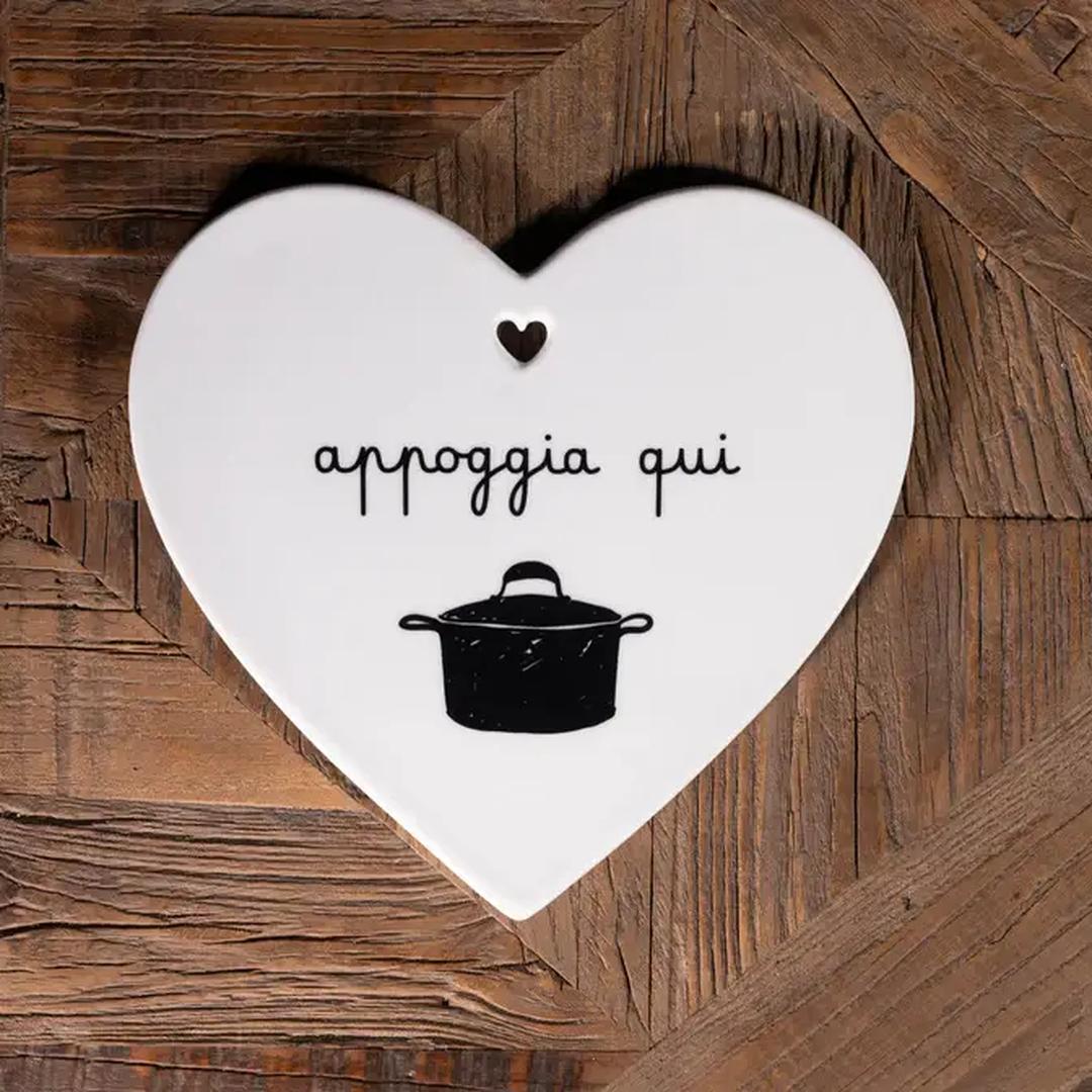 Sottopentola cuore Appoggia qui - immagine 2
