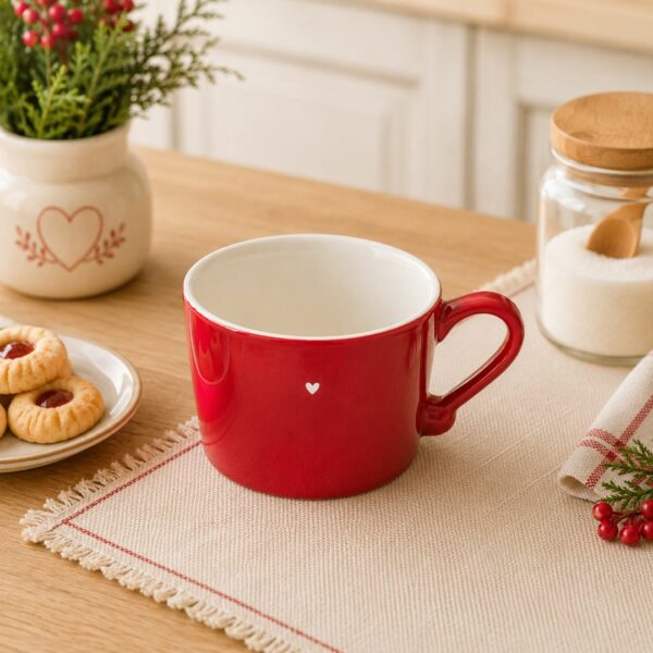 Tazza cuore rossa