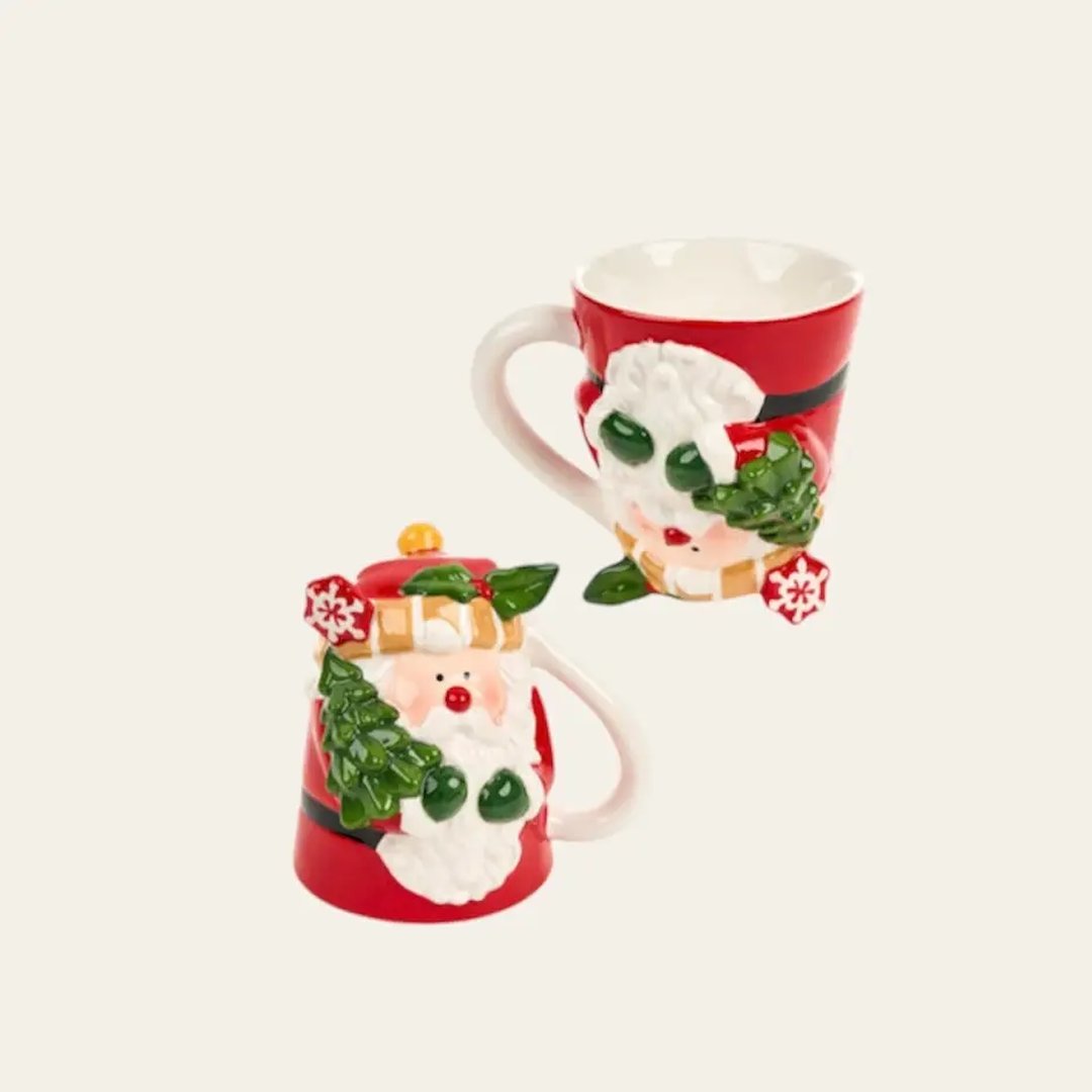 Tazza Up e Down Babbo Natale con albero - immagine 2