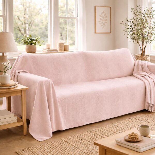 Telo arredo Surat rosa polvere 170x250 cm