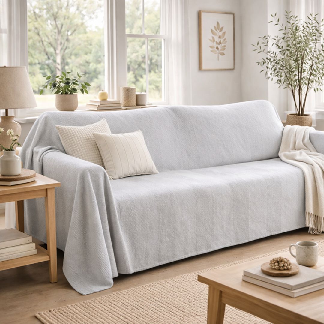 Telo arredo Surat grigio perla 170x250 cm