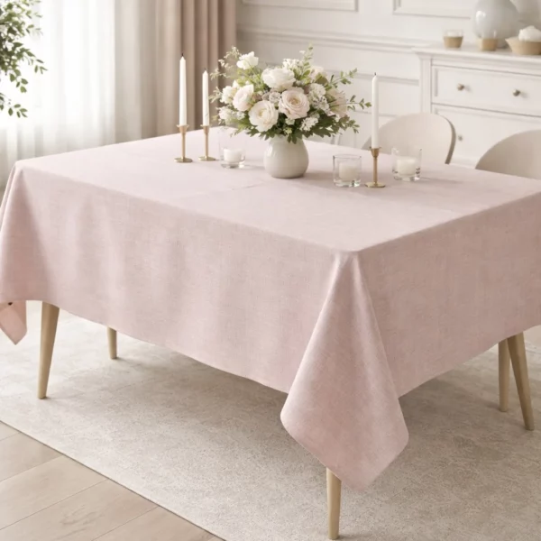 Tovaglia antimacchia Korin Rosa cipria da 6