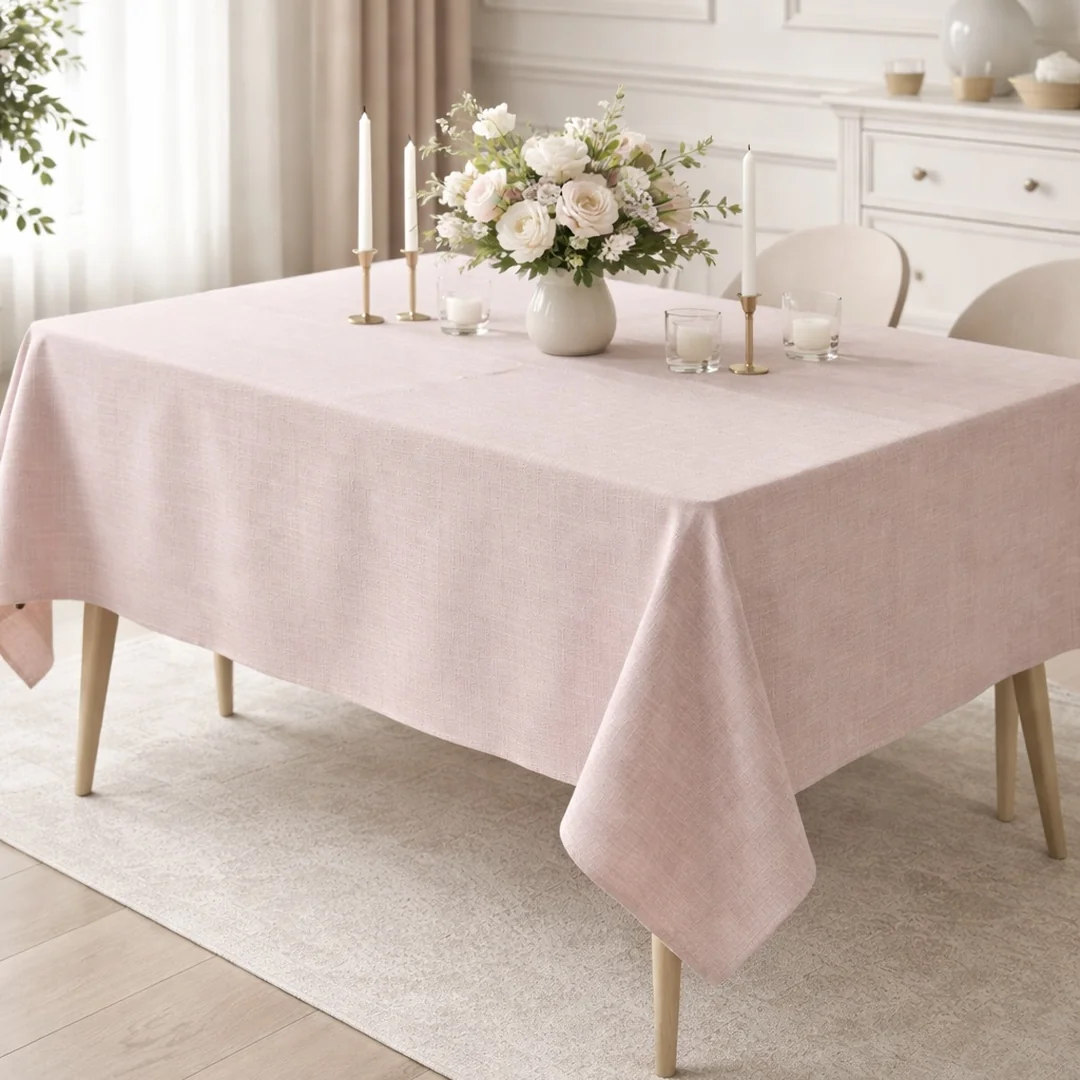Tovaglia antimacchia Korin Rosa cipria da 12
