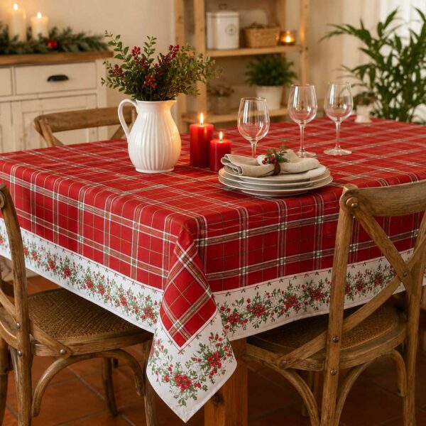 Tovaglia da 6 Agrifoglio tartan