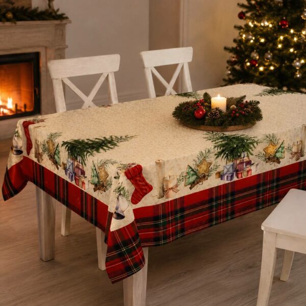Tovaglia Decori tartan da 6