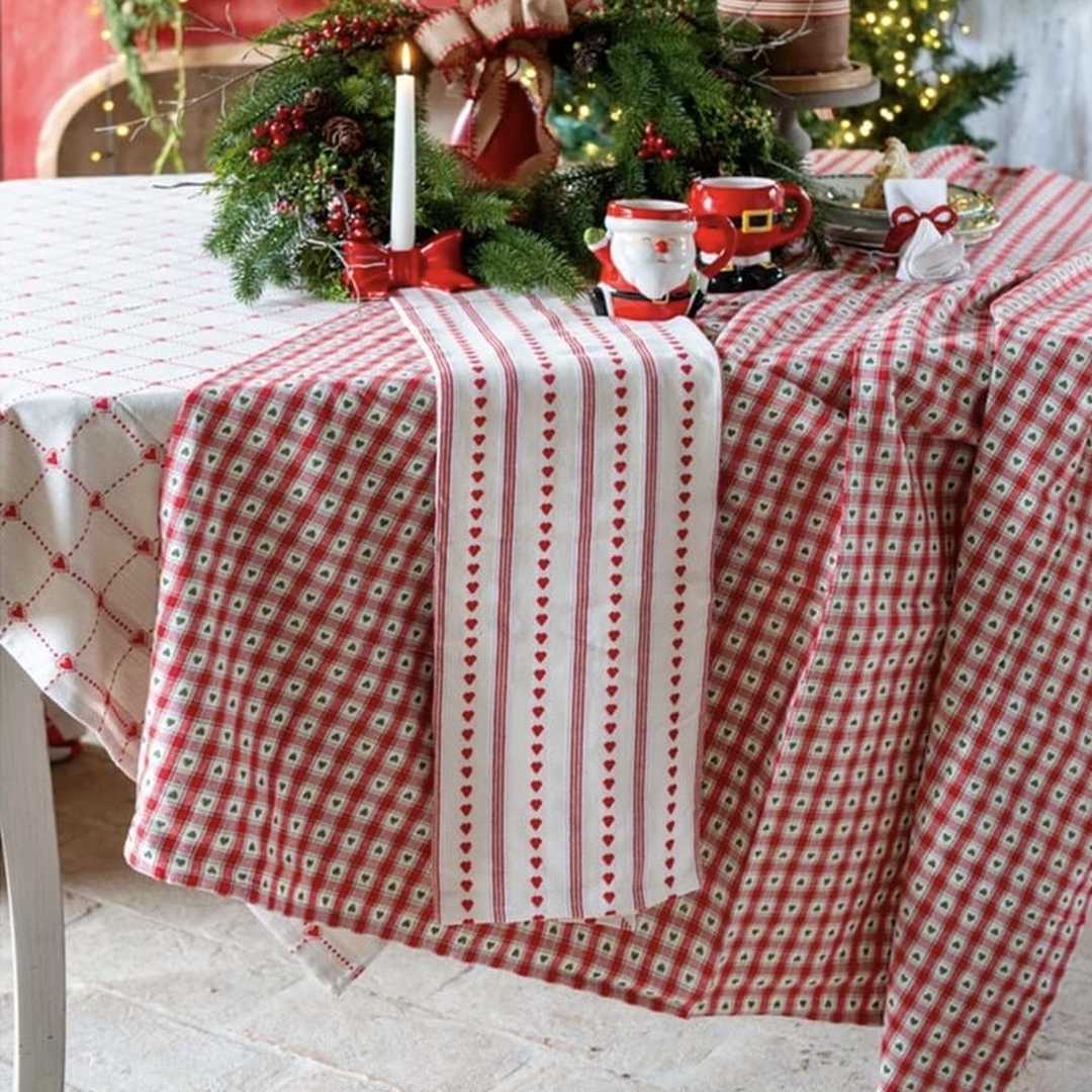 Tovaglia Tartan cuori 320 cm - immagine 2