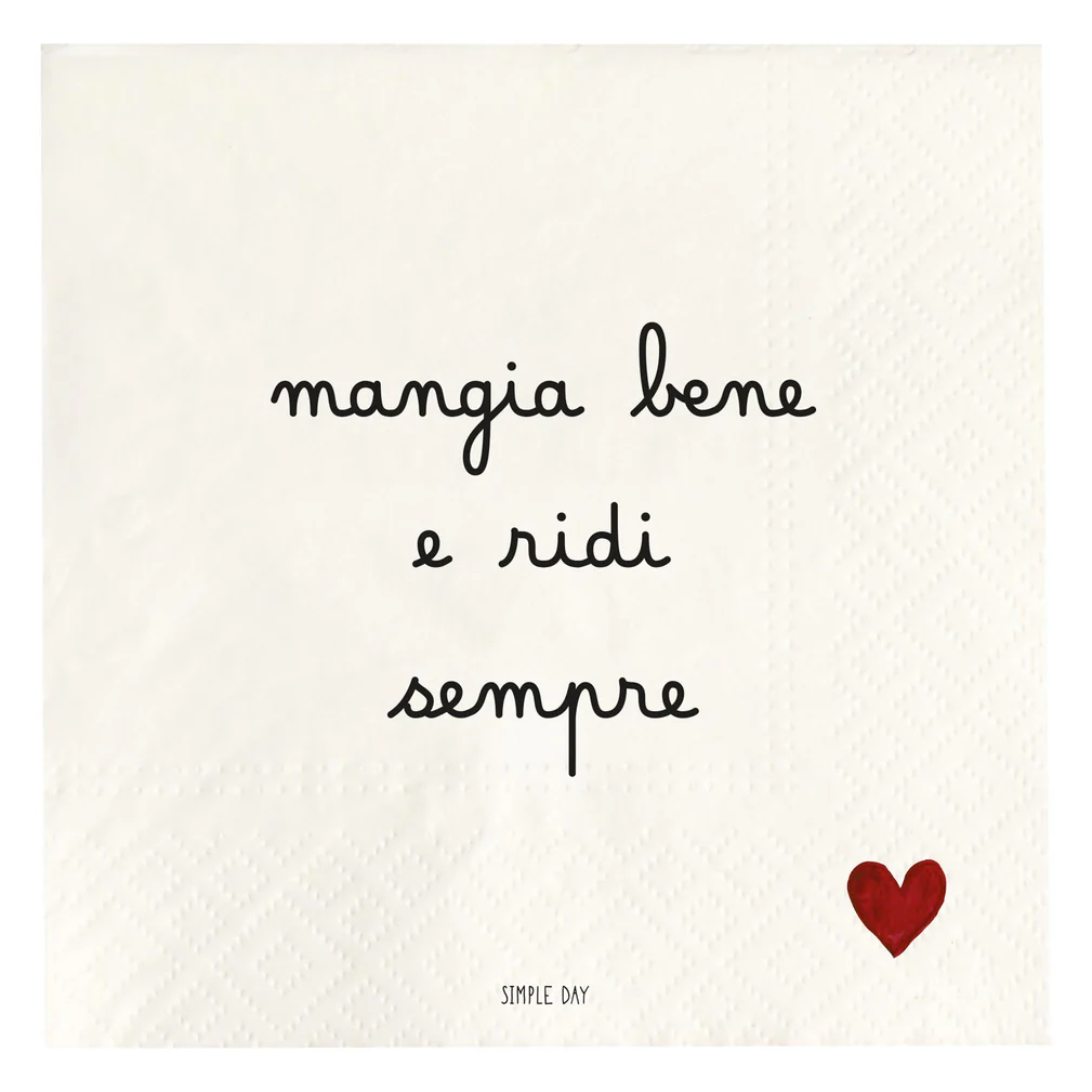 Tovaglioli di carta Mangia bene e ridi sempre - immagine 3