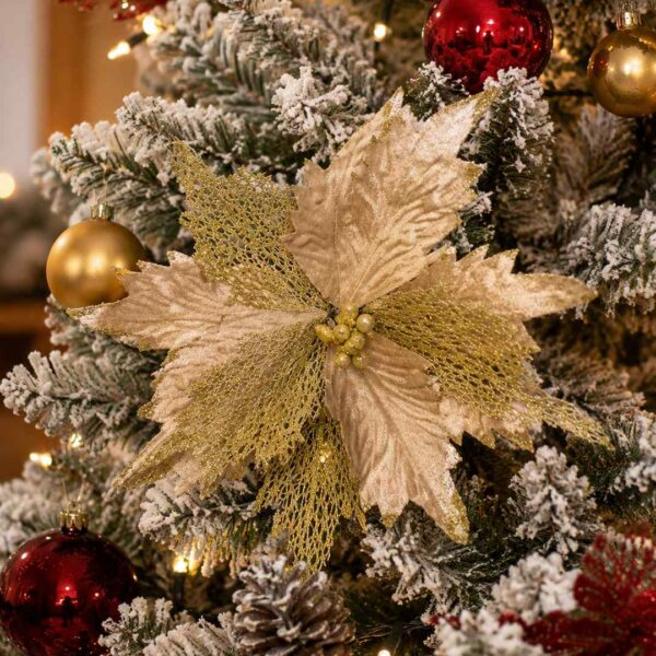 Tris fiori decorativi oro