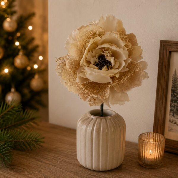 Tris peonie oro