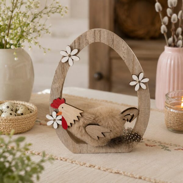 Uovo Con Gallina Beige