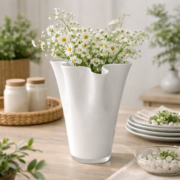 Vaso Drappo Bianco S