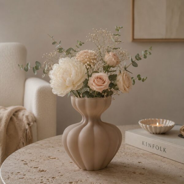 Vaso Flow beige grande