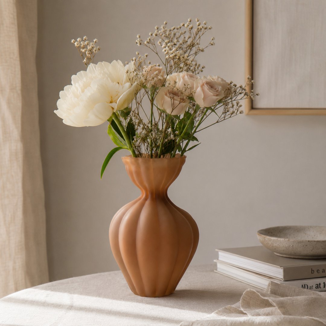 Vaso Flow beige medio