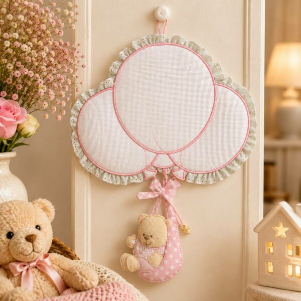 Fiocco nascita palloncini rosa