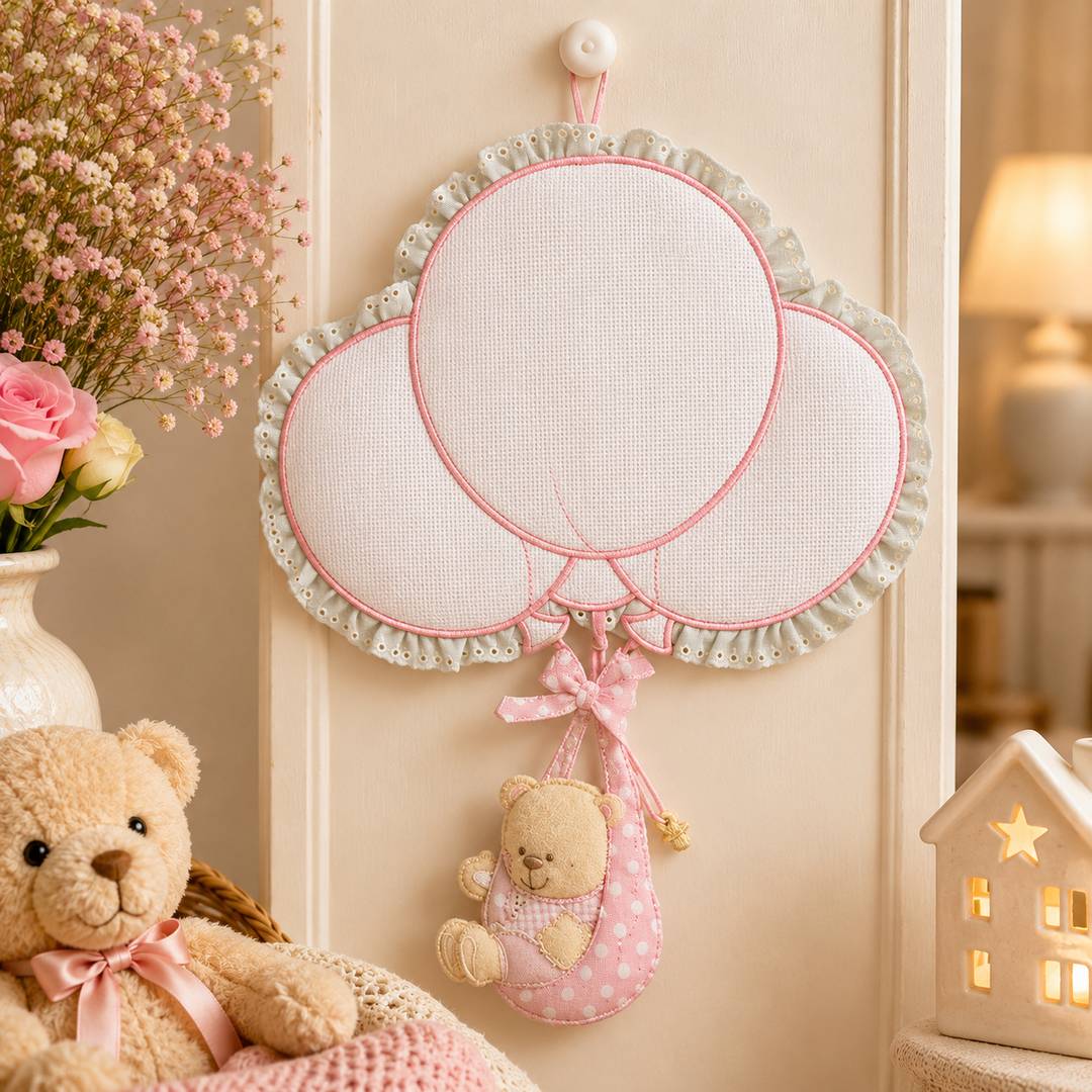 Fiocco nascita palloncini rosa