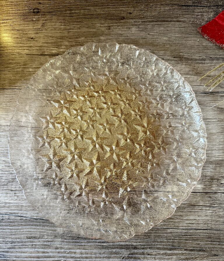 Quattro piatti in vetro sfumato oro 21 cm - immagine 3