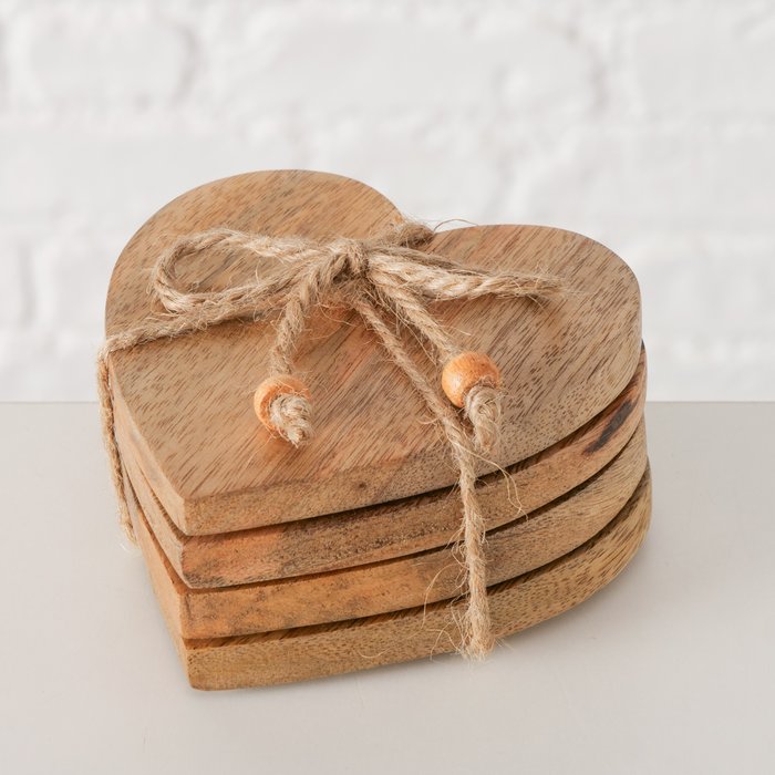 Set 4 sottobicchieri a cuore Lurea - immagine 2