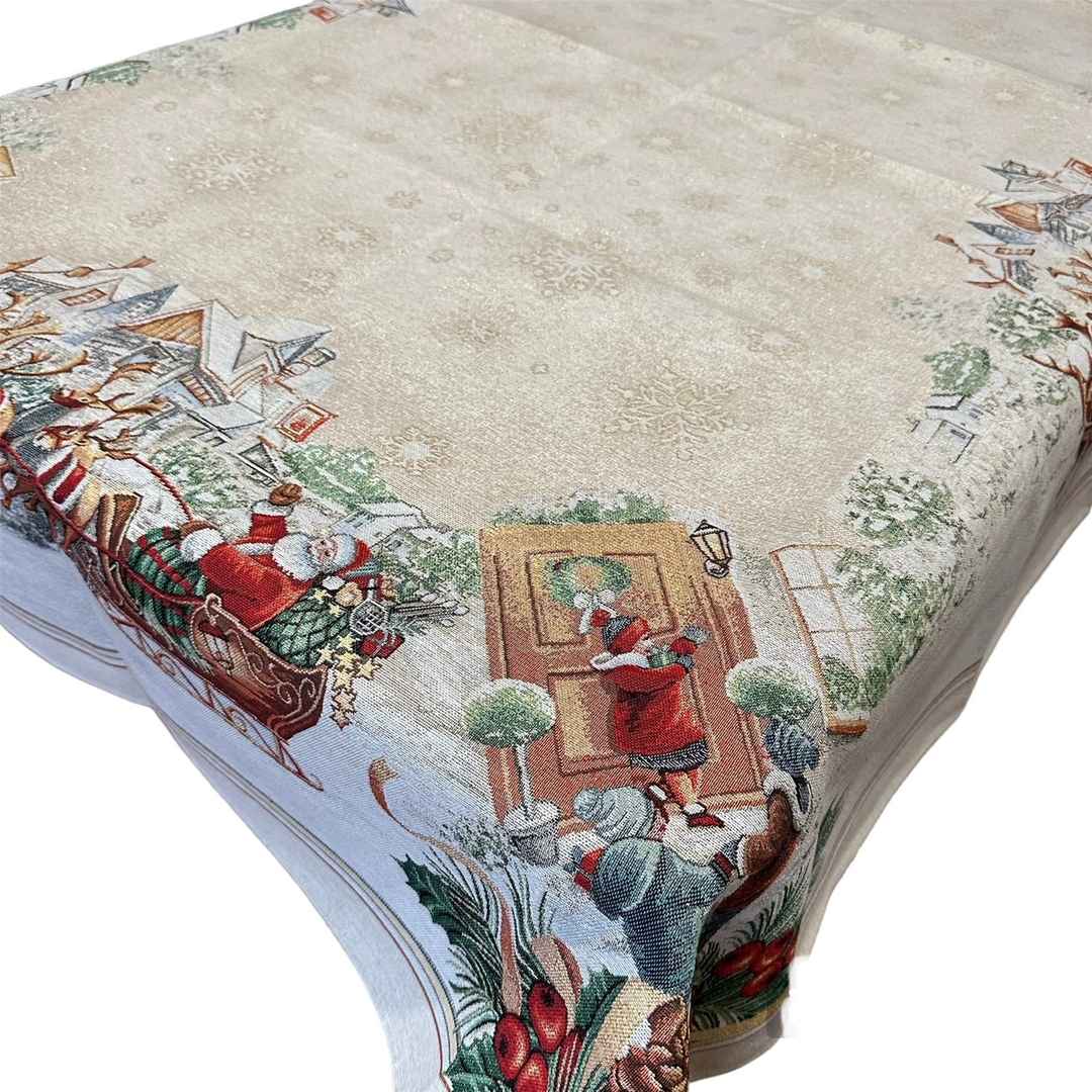 Centro tavola in gobelin Slitta 100x100 - immagine 2