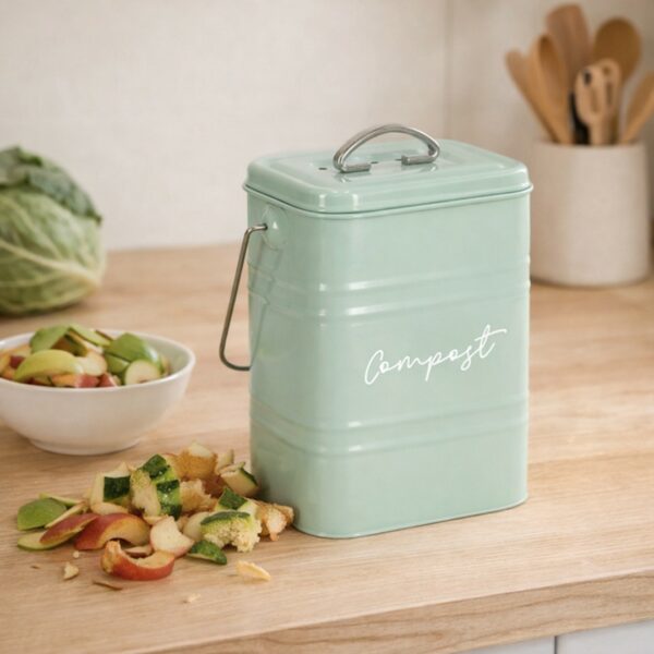Bidoncino Compost in metallo