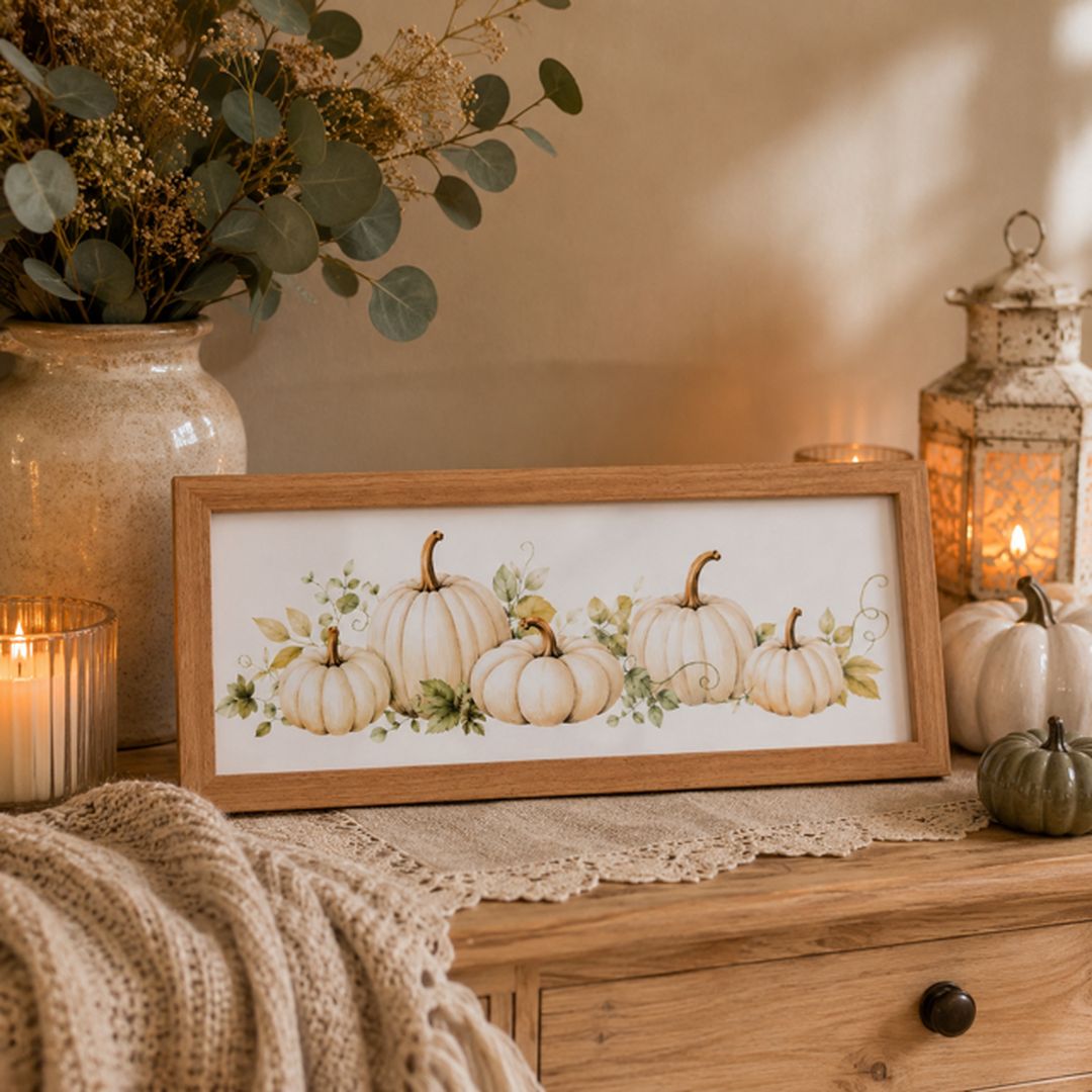 Quadro Zucche avorio scuro