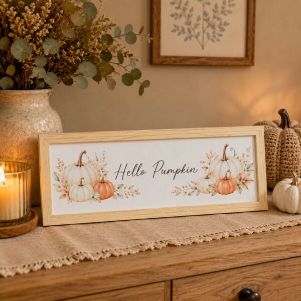 Quadro Hello Pumpkin chiaro