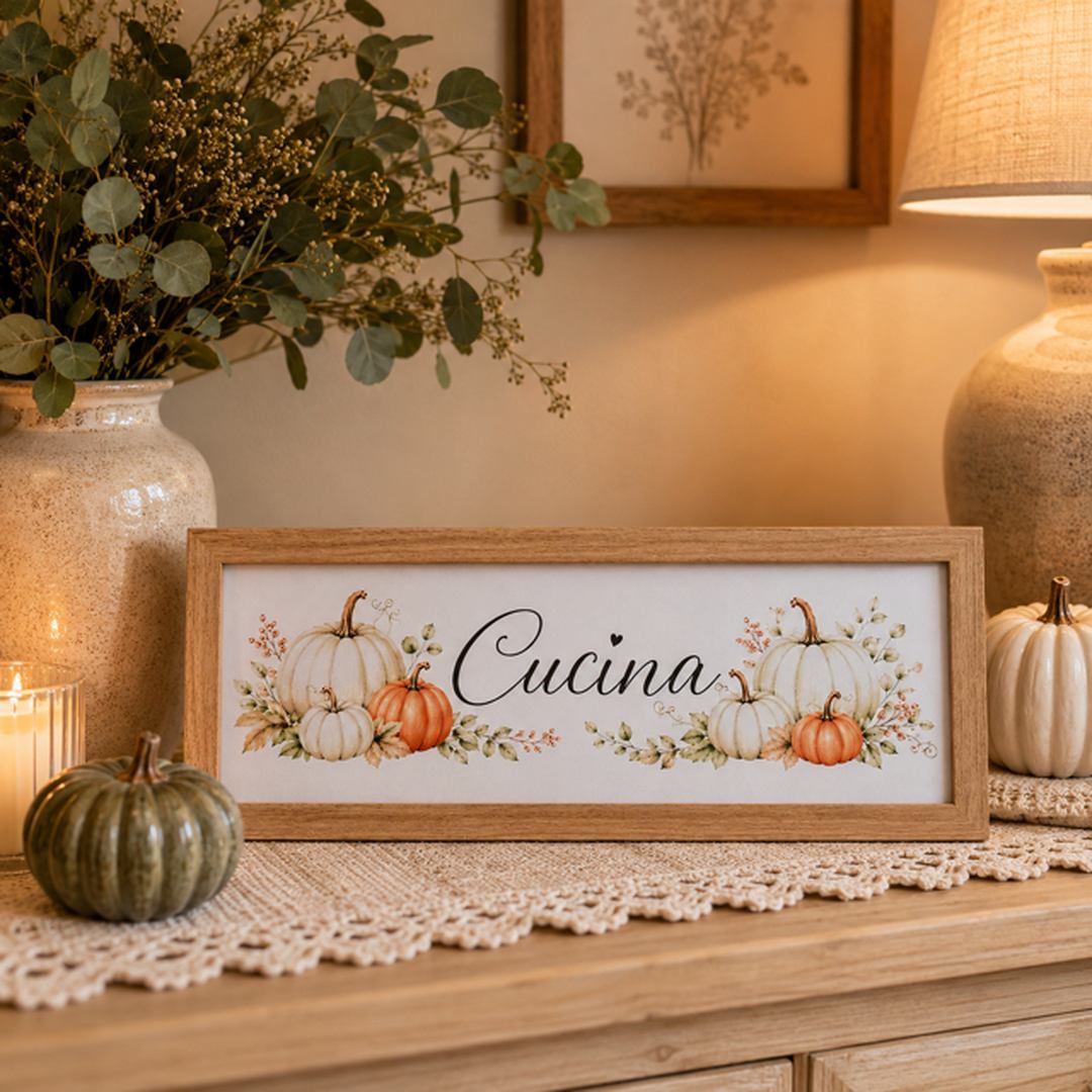 Quadro Cucina Zucche scuro