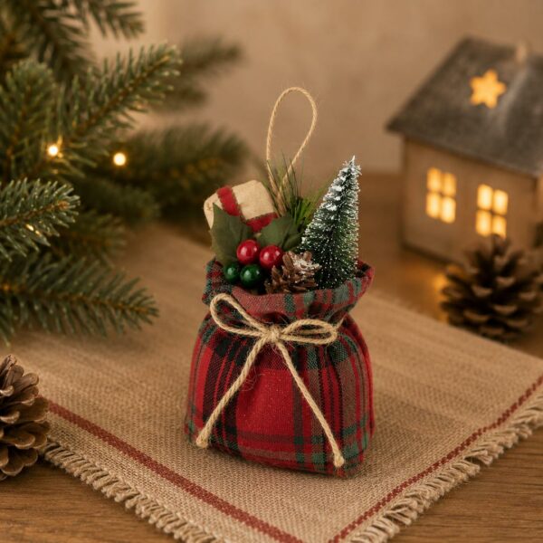 Decorazione Sacchetto tartan