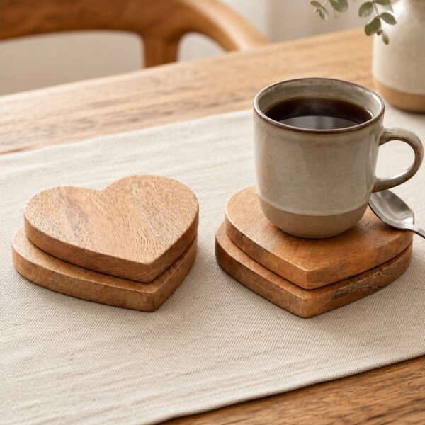 Set 4 sottobicchieri a cuore Lurea