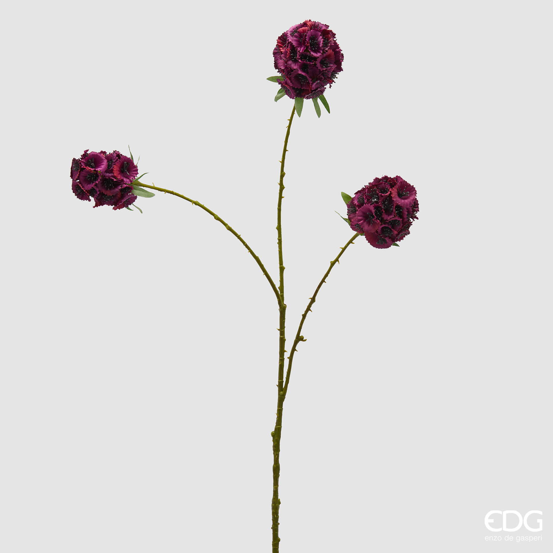 Ramo di scabiosa borgogna 72 cm - immagine 2