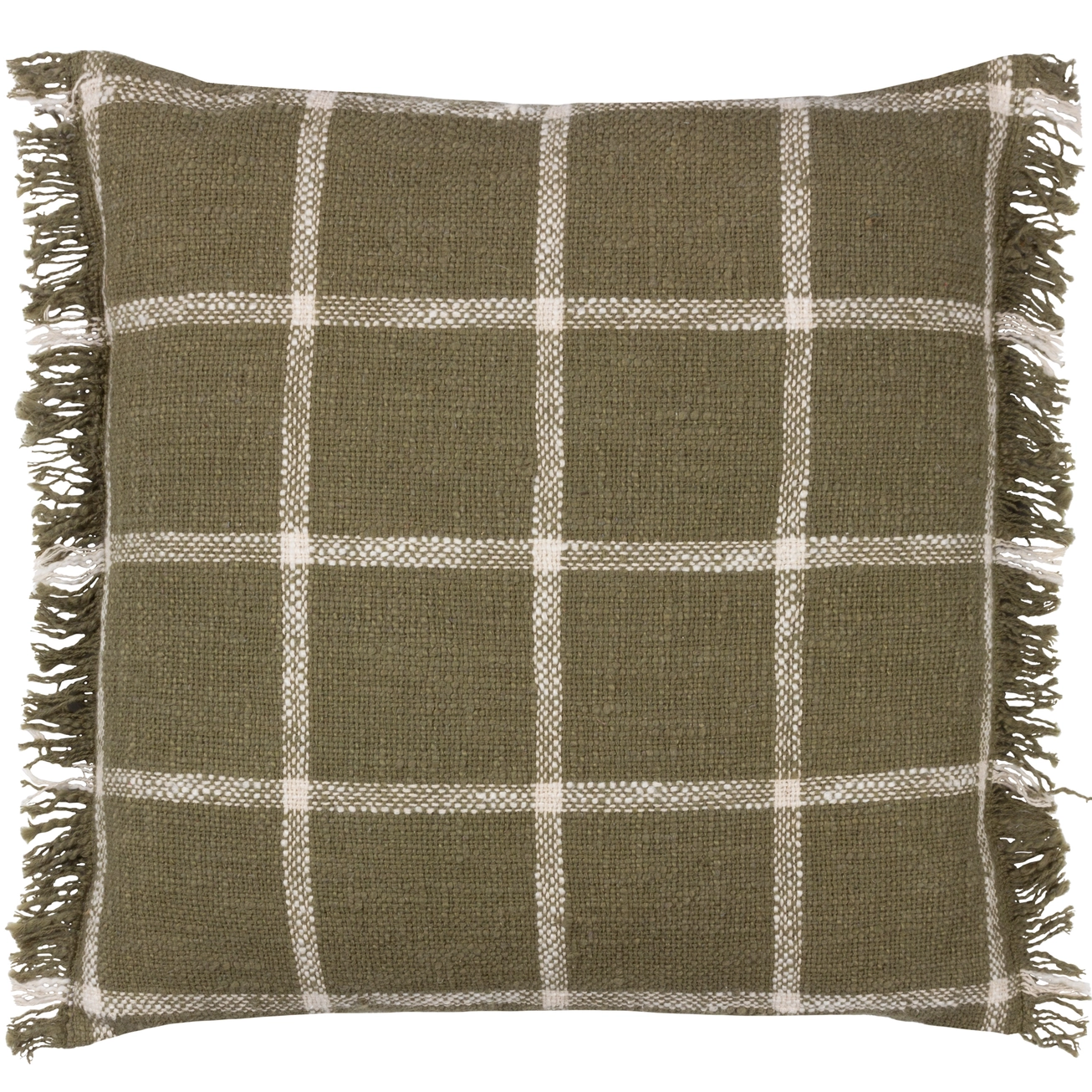 Cuscino Quadri verde oliva - immagine 2