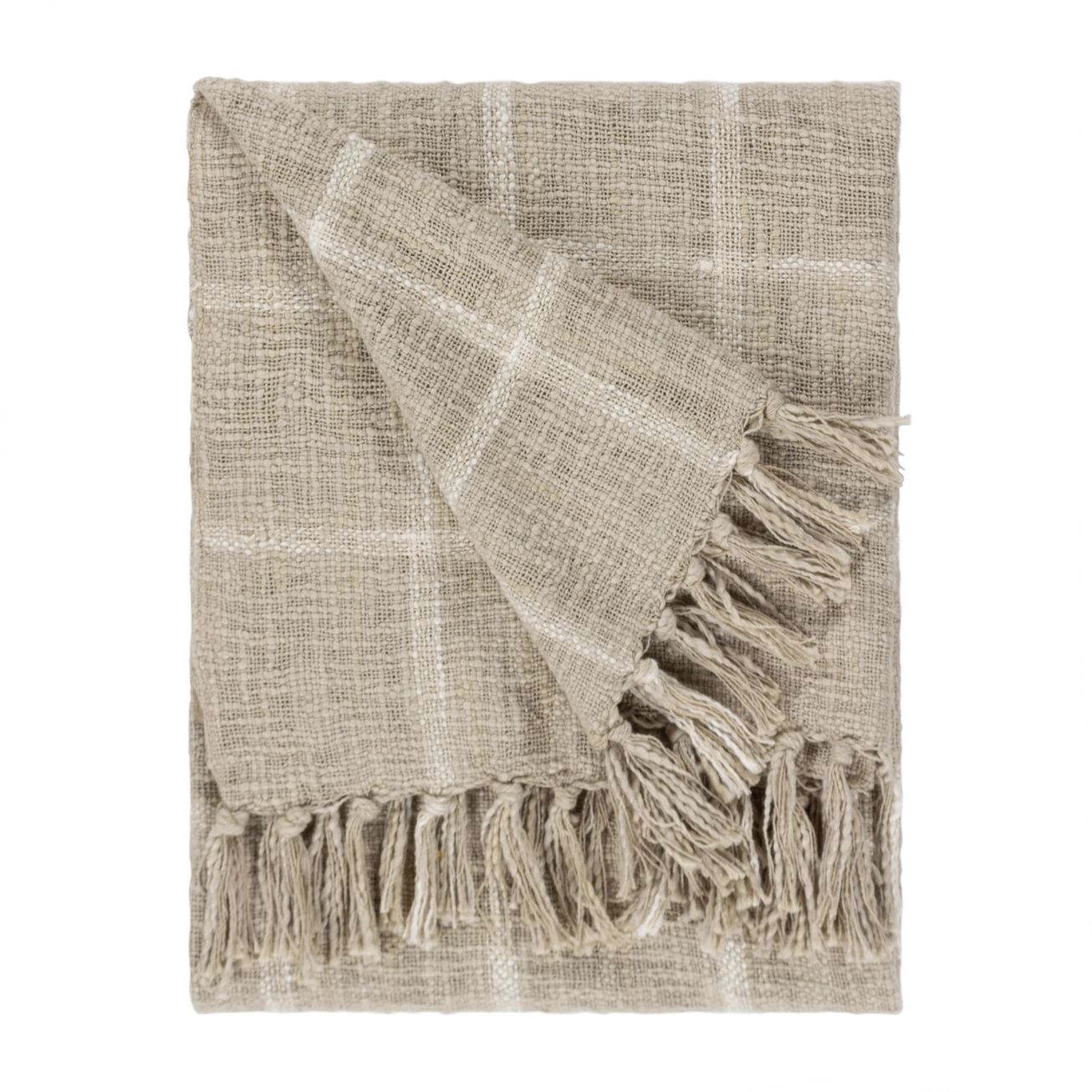 Plaid Quadri sabbia - immagine 2