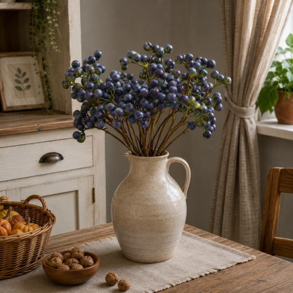 Mazzo di bacche scure 35 cm