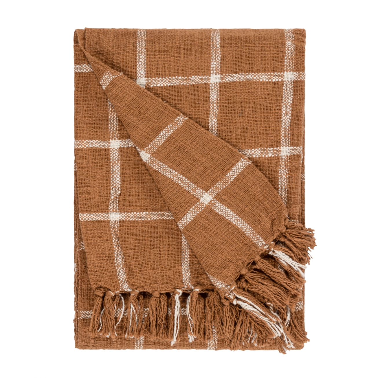 Plaid Quadri ruggine - immagine 2