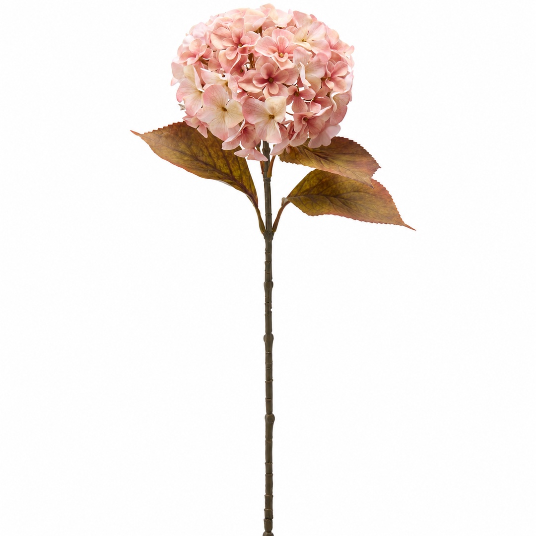 Ramo di ortensia rosa antico 70 cm - immagine 2
