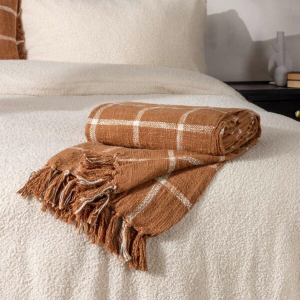 Plaid Quadri ruggine