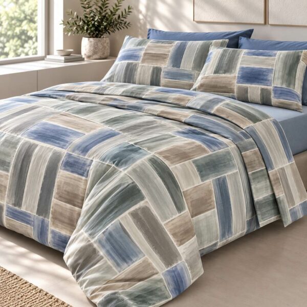 Completo letto matrimoniale raso Gabriel naturale