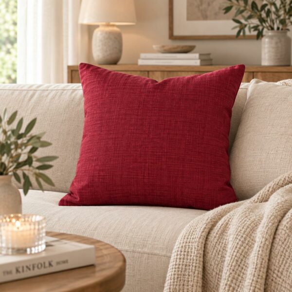 Fodera per cuscino arredo Korin bordeaux 50x50 cm